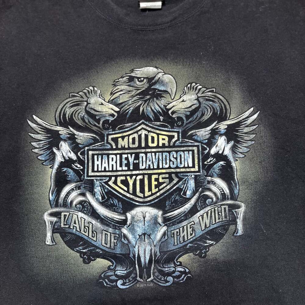 Harley Davidson Call of the Wild Eagle Graphic Black Short Sleeve T-Shirt